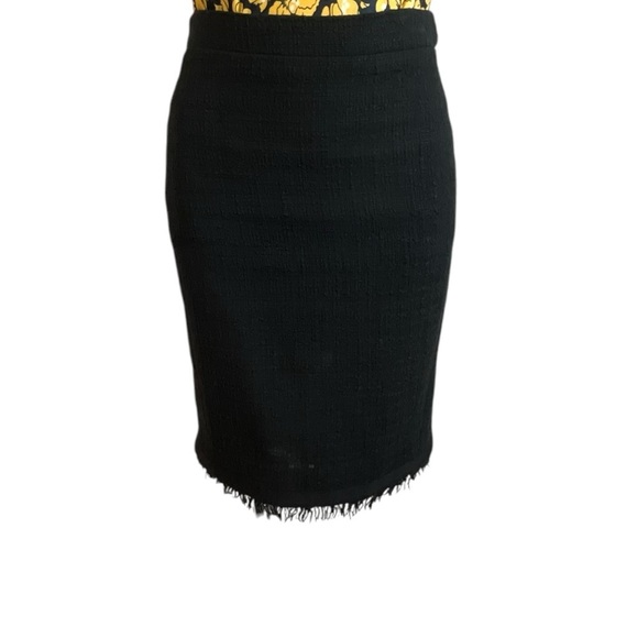 J.Crew Tweed Black Fringe High Waisted A Line Skirt - Picture 5 of 9